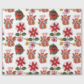 Decoratieve Oekraïense bloemen Cadeaupapier (Vlak)