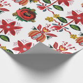 Decoratieve Oekraïense bloemen Cadeaupapier (Hoek)