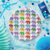 Decoratieve olifanten papieren bordje (Feest)