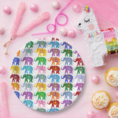 Decoratieve olifanten papieren bordje (Feest)
