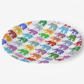 Decoratieve olifanten papieren bordje (Gekanteld)