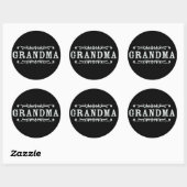 Decoratieve oma ronde sticker (Vel)