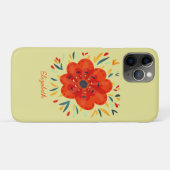 Decoratieve Oranje bloem Abstracte botanische naam Case-Mate iPhone Case (Achterkant (horizontaal))