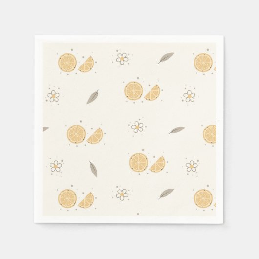 Decoratieve Oranje Slice Print servetten (Voorkant)