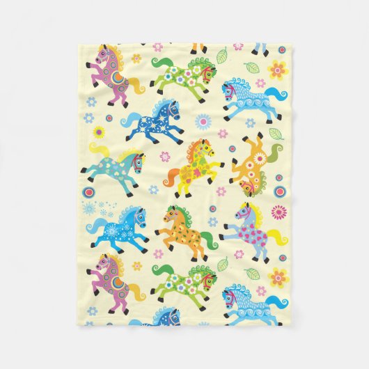 decoratieve paarden fleece deken (Voorkant)