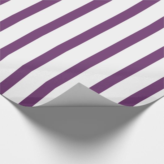 Decoratieve Paarse en witte strepen Cadeaupapier (Hoek)