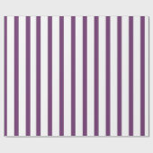 Decoratieve Paarse en witte strepen Cadeaupapier (Vlak)
