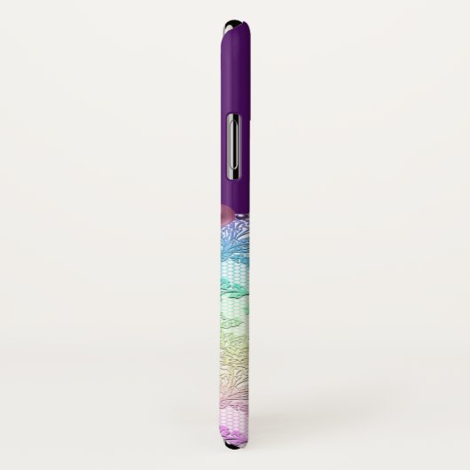 Decoratieve Paarse juweel en regenboogzijde Case-Mate iPhone Case (Achterkant / rechts)