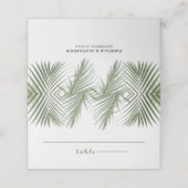 Decoratieve palmboom plaatskaartje (Buitenkant ongevouwen)