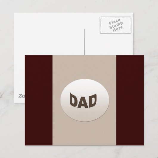 Decoratieve papa briefkaart (Voorkant / Achterkant)