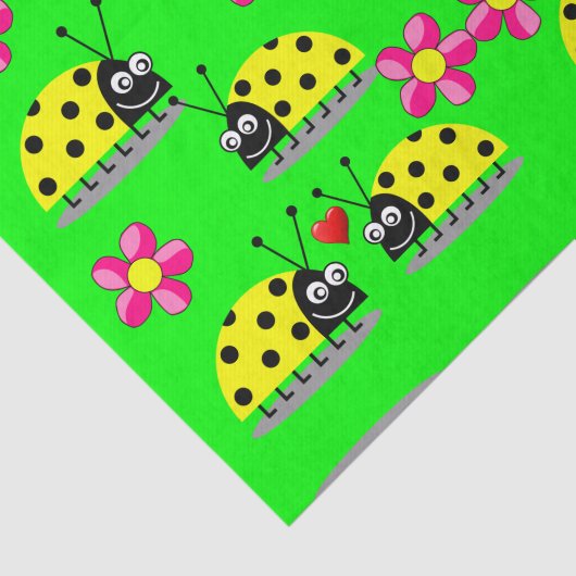 Decoratieve papieren ladybugs tissuepapier (Detail)