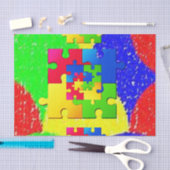 Decoratieve papieren puzzel tissuepapier (Craft)