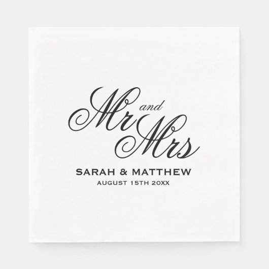 Decoratieve papieren servetten voor fancy huwelijk (Voorkant)