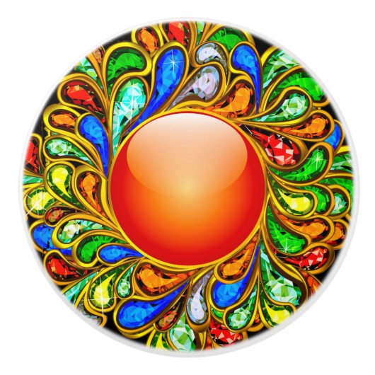 Decoratieve Pareltjes Bling Lade Knop - SRF (Voorkant)