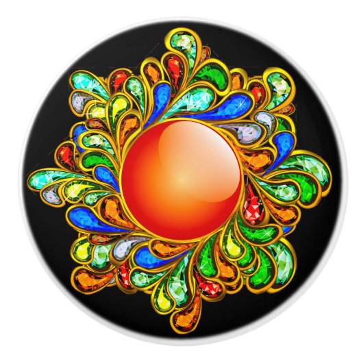 Decoratieve Pareltjes Ladeknop - SRF Keramische Knop (Voorkant)