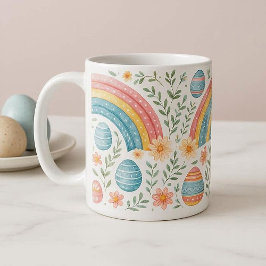 Decoratieve Pasen Eieren Pastel Lente Regenboog Th Koffiemok