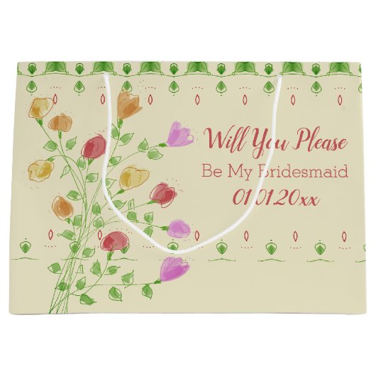 Decoratieve pasta Floral Designer Groot Cadeauzakje (Voorkant)