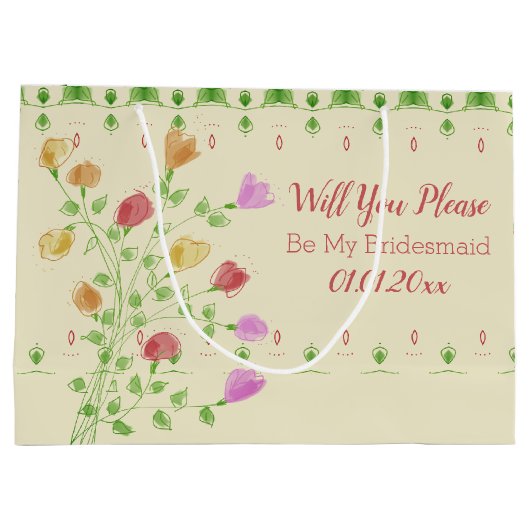 Decoratieve pasta Floral Designer Groot Cadeauzakje (Achterkant)