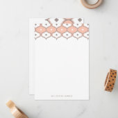 Decoratieve patroonnotitiekaarten notitiekaartje (Voorkant / Achterkant in situ)