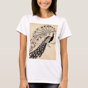 Decoratieve pauw:  Art Nouveau T-shirt