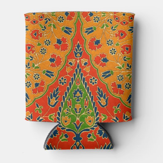 Decoratieve Perzische bloemenprint Blikjeskoeler (Voorkant)