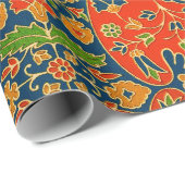 Decoratieve Perzische bloemenprint Cadeaupapier (Rol Hoek)