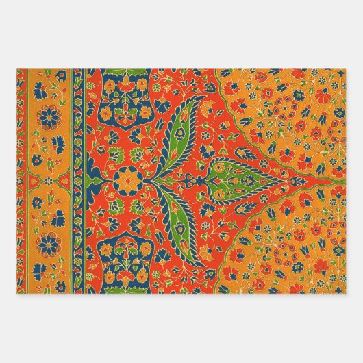 Decoratieve Perzische bloemenprint Inpakpapier Vel (Voorkant 3)