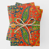 Decoratieve Perzische bloemenprint Inpakpapier Vel (In situ)