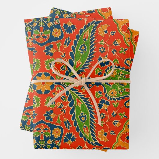 Decoratieve Perzische bloemenprint Inpakpapier Vel (In situ)