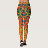 Decoratieve Perzische bloemenprint Leggings (Achterkant)