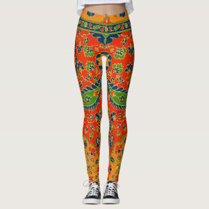 Decoratieve Perzische bloemenprint Leggings