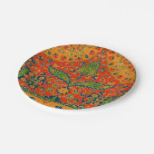 Decoratieve Perzische bloemenprint Papieren Bordje (Gekanteld)