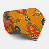 Decoratieve Perzische bloemenprint Stropdas (Opgerold)