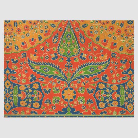 Decoratieve Perzische bloemenprint Tissuepapier (Voorkant)