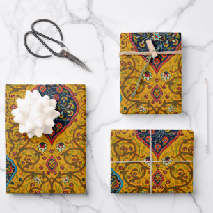  decoratieve Perzische bloemkunst Inpakpapier Vel