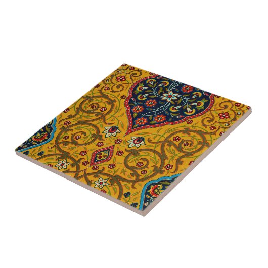  decoratieve Perzische bloemkunst Tegeltje (Zijkant)