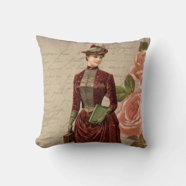  decoratieve piloot voor Victoriaans dame Kussen (Voorkant)