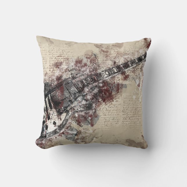 Decoratieve piloten voor Music Grunge Kussen (Voorkant)