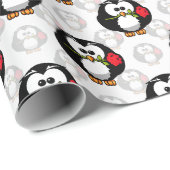 Decoratieve pinguïn cadeaupapier (Rol Hoek)