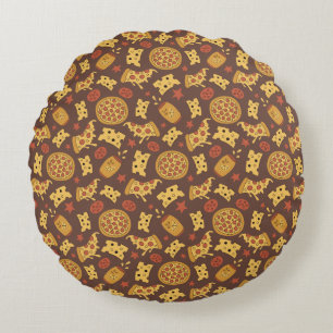 Decoratieve Pizza Patroon Ronde Kussen