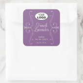 Decoratieve Plain Pastel Paarse Bloei  Vierkante Sticker (Tas)