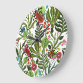 Decoratieve Planten en Insecten: Naadloos Ontwerp. Grote Klok (Hoek)