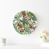 Decoratieve Planten en Insecten: Naadloos Ontwerp. Grote Klok (Huis)