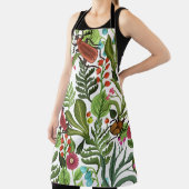 Decoratieve Planten en Insecten: Naadloos Ontwerp. Schort (Insitu)