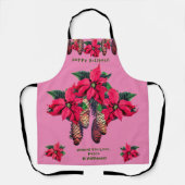 Decoratieve Poinsettia Pinecone Schort (Voorkant)