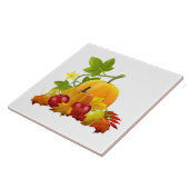 Decoratieve Pompoen Oogst Keramische Tegel Tegeltje (Zijkant)