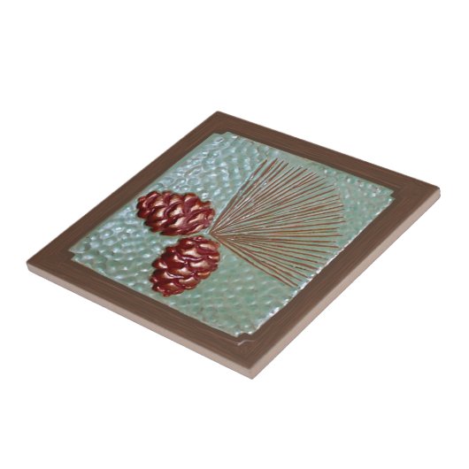 Decoratieve Ponderosa Pinecone Tegel Tegeltje (Zijkant)