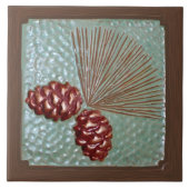 Decoratieve Ponderosa Pinecone Tegel Tegeltje (Voorkant)