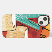 Decoratieve Pot Latte en Koppen iPhone Hoesje (Achterkant horizontaal)