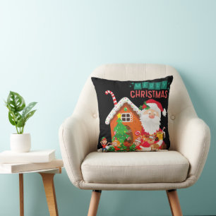 Decoratieve Prettig Kerstmis Kerstman Kussen